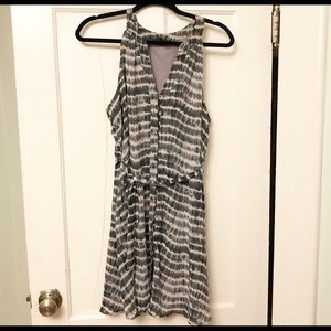 Blue and White Button Up Dress